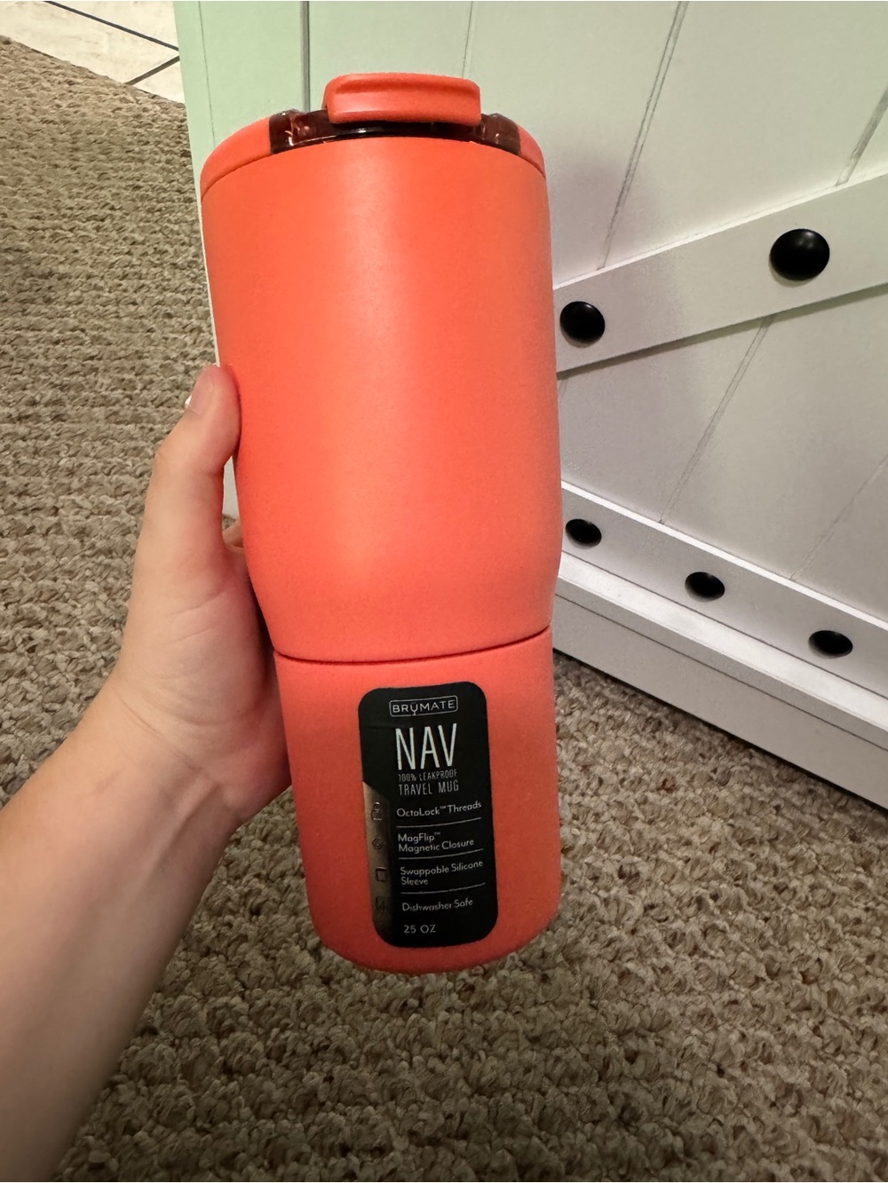 Brumate NAV Coral Travel Mug - Coral Orange